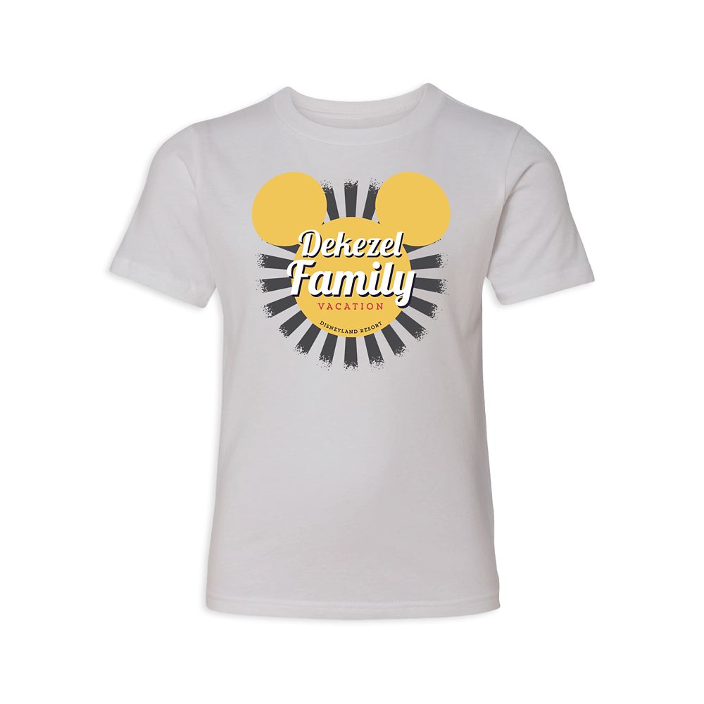 Kids' Disneyland Mickey Mouse Sunburst Family Vacation T-Shirt - Customized