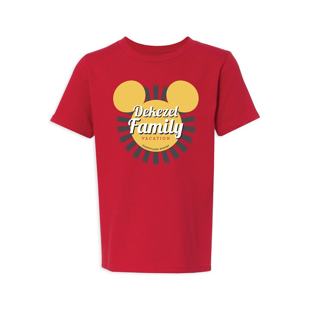 Kids' Disneyland Mickey Mouse Sunburst Family Vacation T-Shirt - Customized