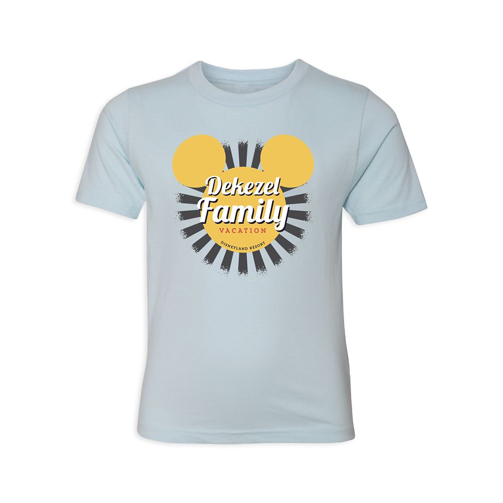Kids' Disneyland Mickey Mouse Sunburst Family Vacation T-Shirt - Customized
