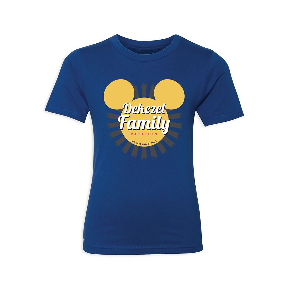Kids' Disneyland Mickey Mouse Sunburst Family Vacation T-Shirt - Customized