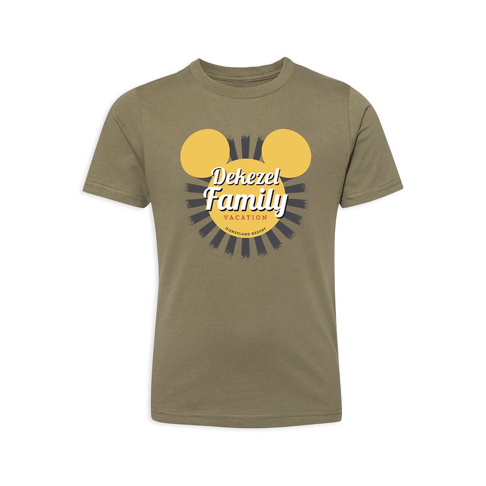 Kids' Disneyland Mickey Mouse Sunburst Family Vacation T-Shirt - Customized