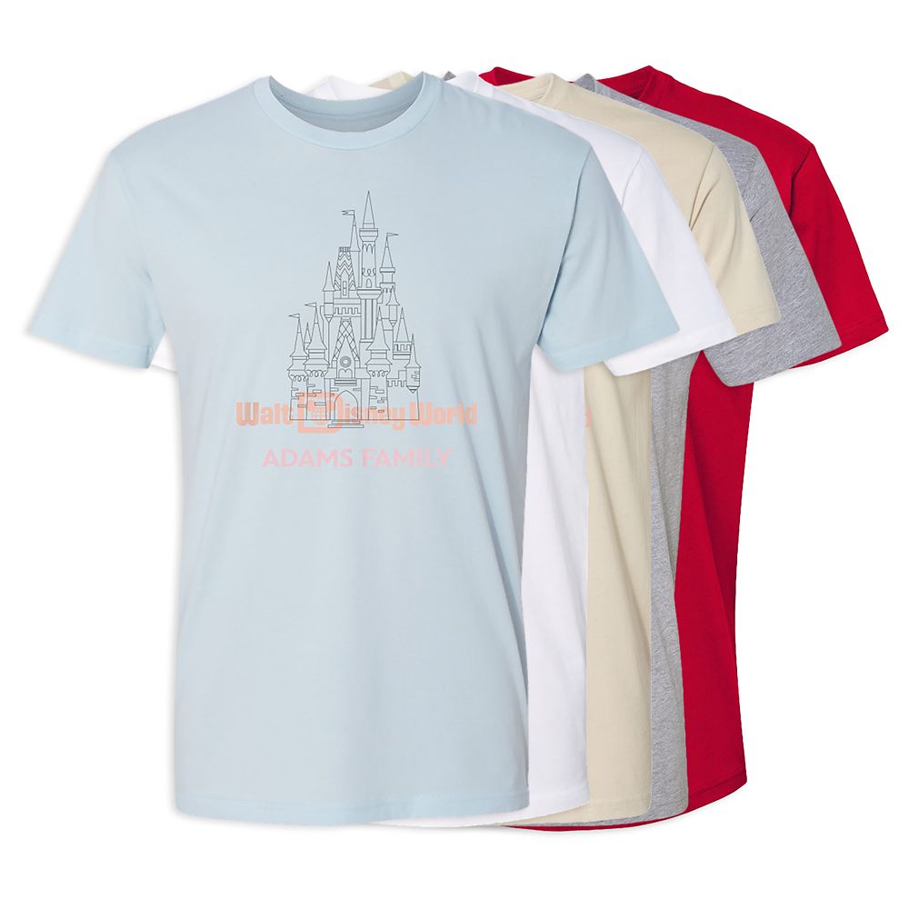 Adults Cinderella Castle Walt Disney World T Shirt Customized