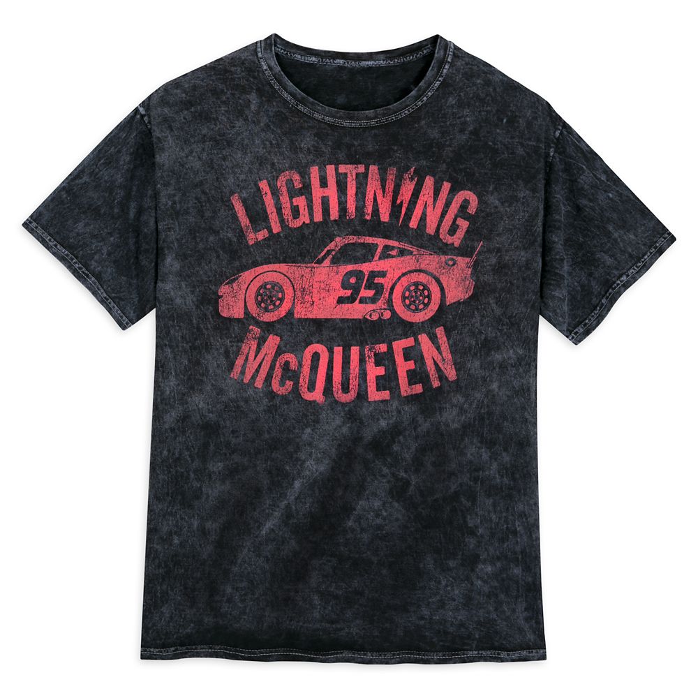 Lightning McQueen Mineral Wash T-Shirt for Adults – Cars