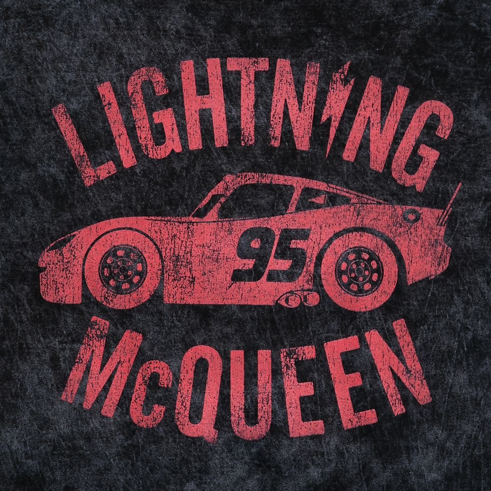 Lightning McQueen Mineral Wash T-Shirt for Adults &ndash; Cars