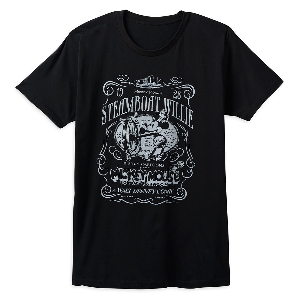 Mickey Mouse T-Shirt for Adults &ndash; Steamboat Willie