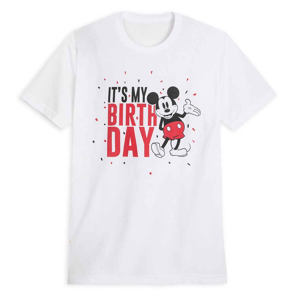 Mickey Mouse Its My Birthday T-Shirt for Adults Official shopDisney