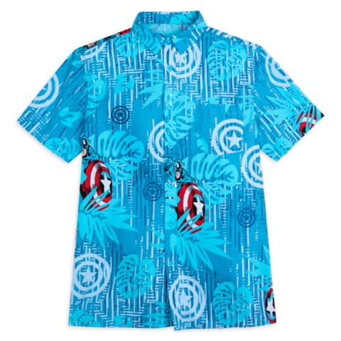 Мужские рубашки Disney Captain America Woven Shirt for Adults
