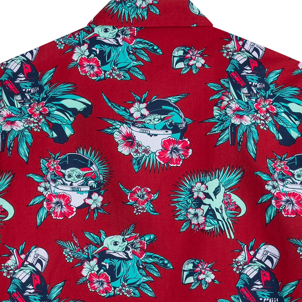 Grogu and Din Djarin Woven Shirt for Adults &ndash; Star Wars: The Mandalorian
