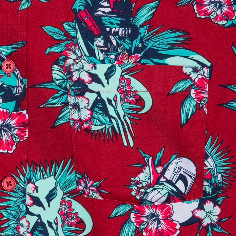 Grogu and Din Djarin Woven Shirt for Adults &ndash; Star Wars: The Mandalorian