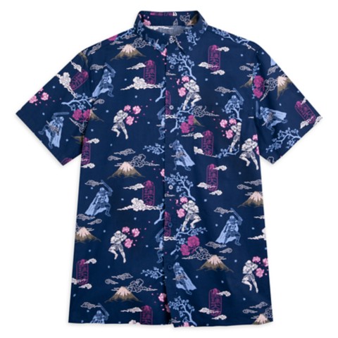 Мужские рубашки Disney Darth Vader and Stormtroopers as Samurai Woven Shirt for Adults – Star Wars