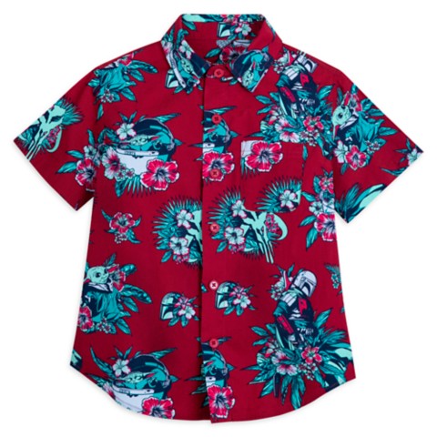 Детские рубашки Disney Grogu and Din Djarin Woven Shirt for Kids – Star Wars: The Mandalorian