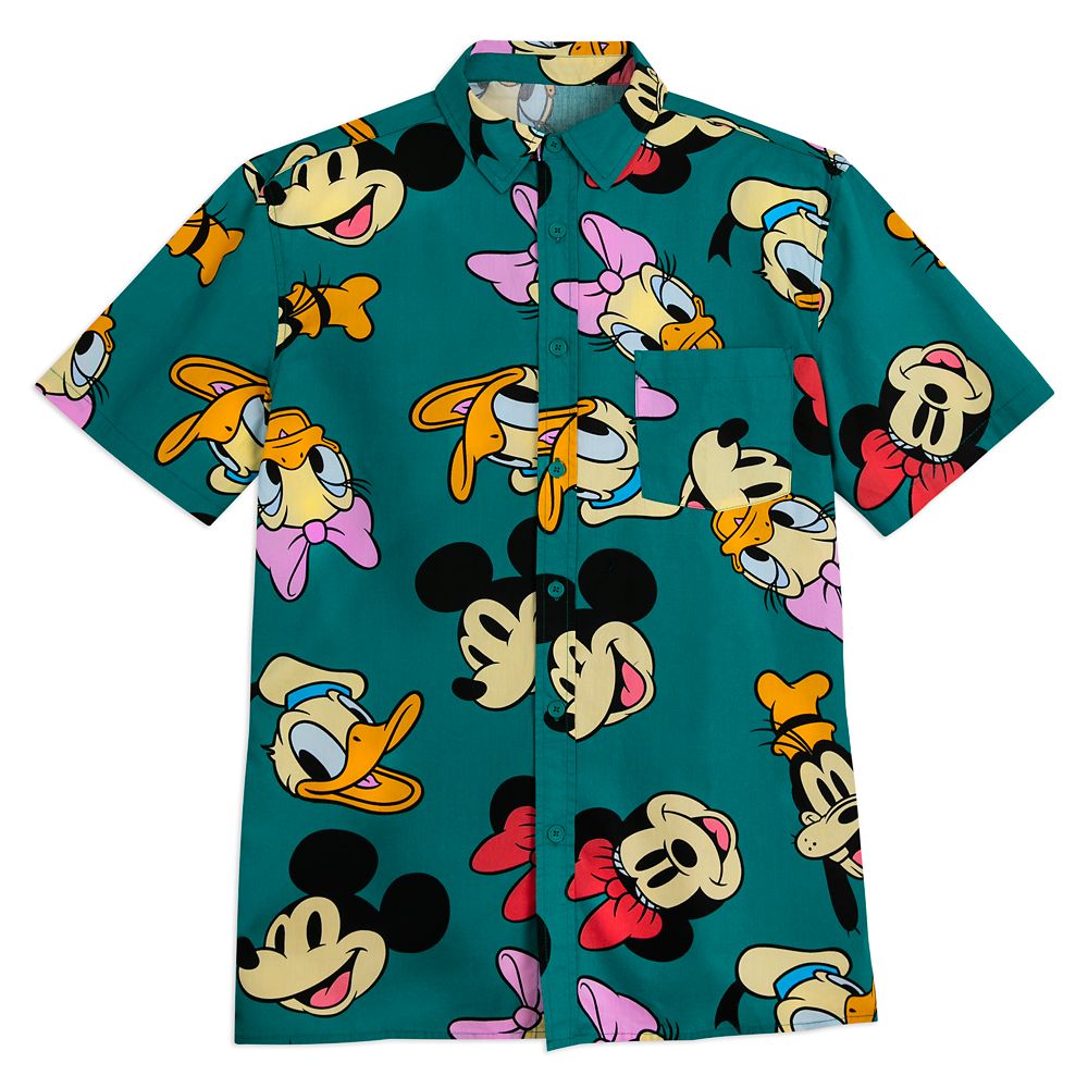 Mickey Mouse and Friends Woven Shirt for Adults Official shopDisney