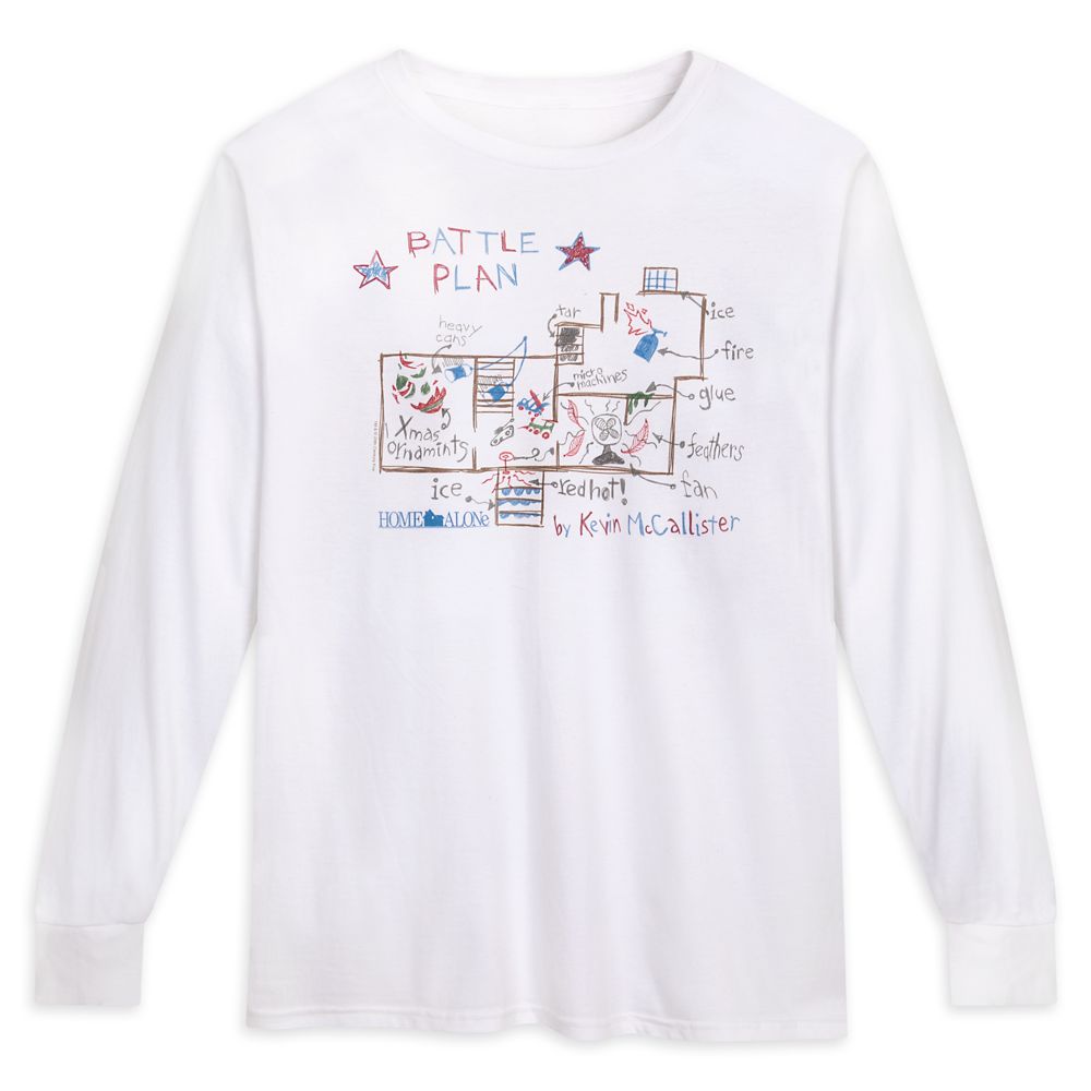 Kevin McCallister Battle Plan Long Sleeve T-Shirt for Adults Home Alone Official shopDisney