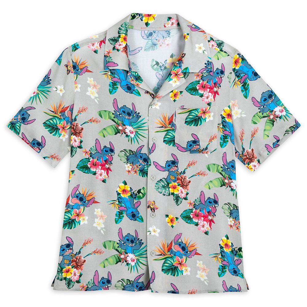 Stitch Woven Shirt for Adults Lilo & Stitch Tan Official shopDisney