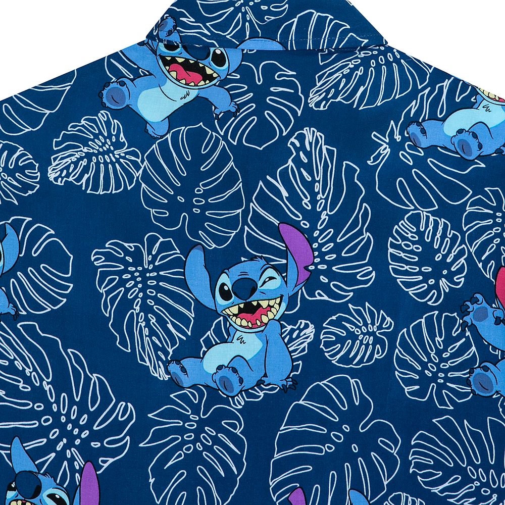 Stitch Woven Shirt for Adults - Lilo & Stitch - Navy