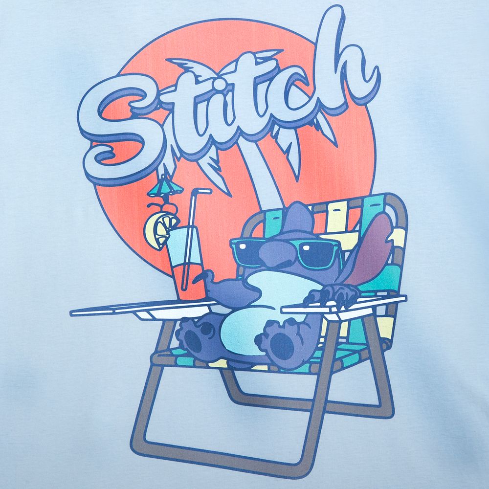 Stitch Beach Chair T-Shirt for Adults &ndash; Lilo & Stitch