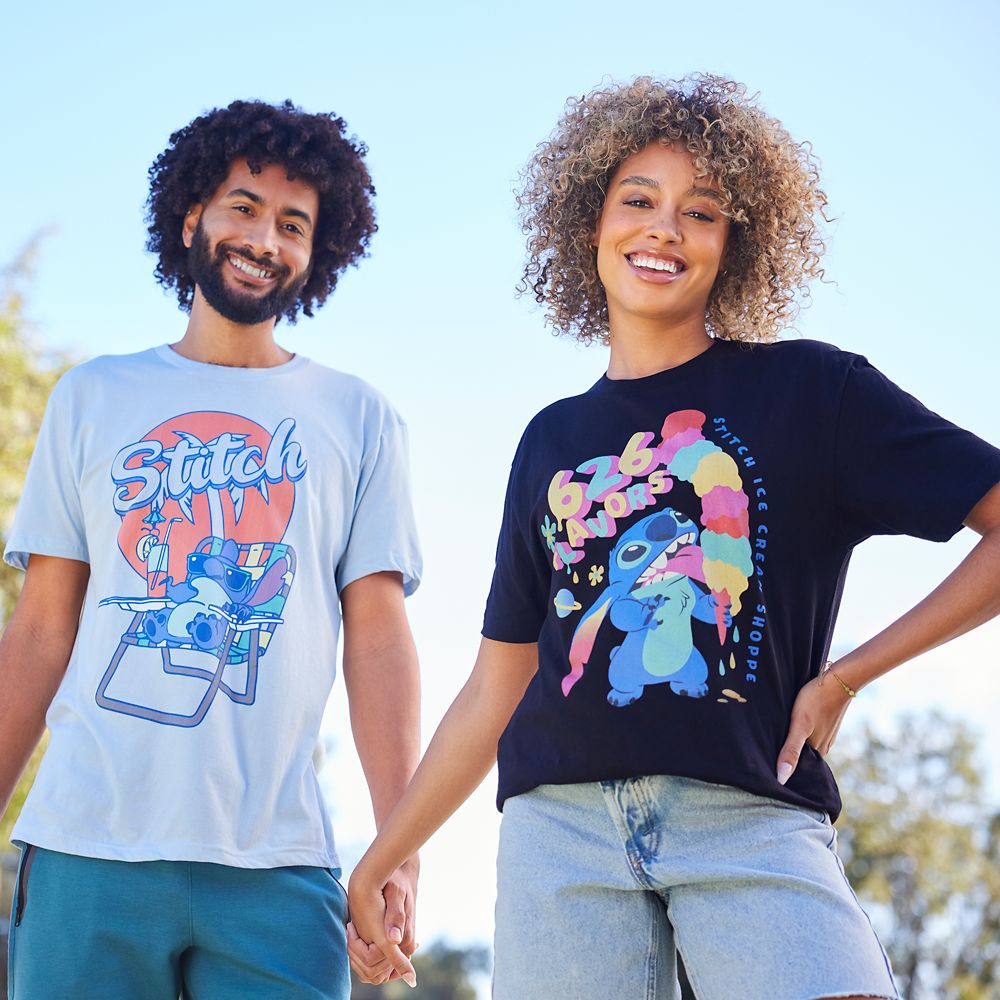 Stitch Beach Chair T-Shirt for Adults &ndash; Lilo & Stitch
