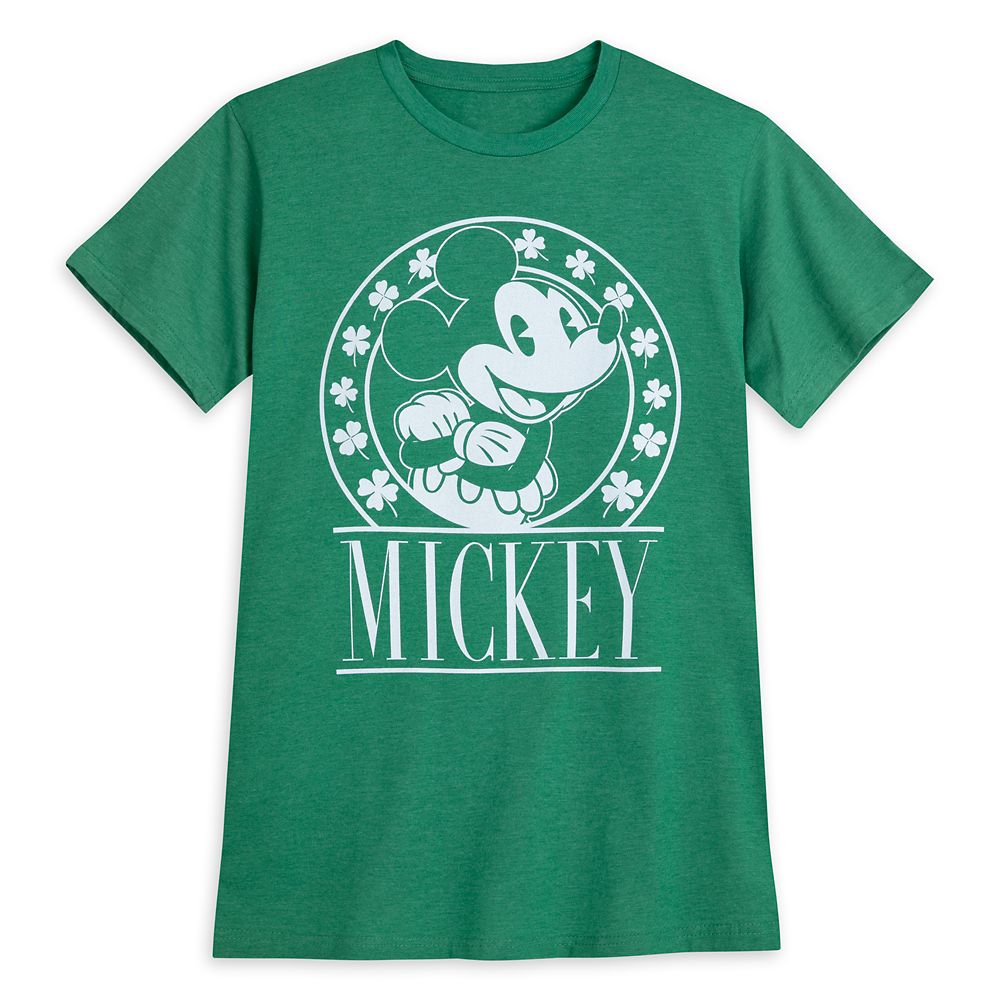 Mickey Mouse Shamrock T-Shirt for Adults &ndash; St. Patrick's Day