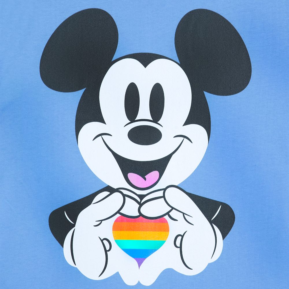 Mickey Mouse Rainbow Heart T-Shirt for Adults &ndash; Disney Pride Collection