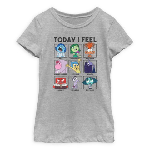 Детские футболки Disney Inside Out 2 ''Today I Feel'' T-Shirt for Girls