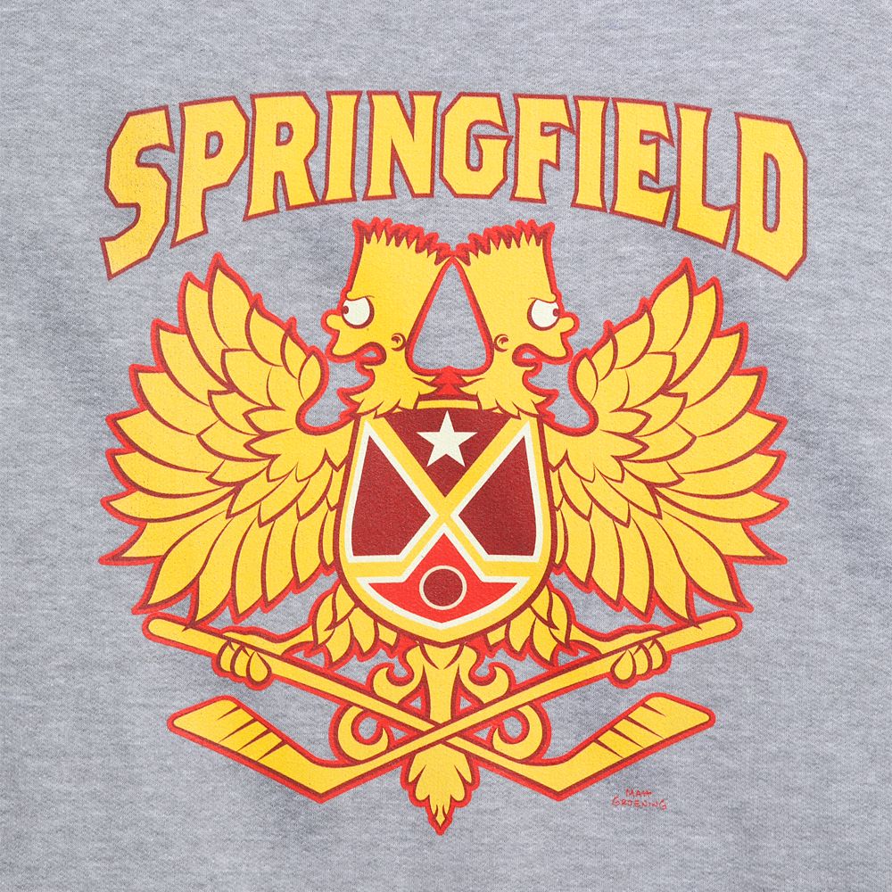 Bart Simpson ''Springfield'' Hockey Pullover Sweatshirt for Adults &ndash; The Simpsons