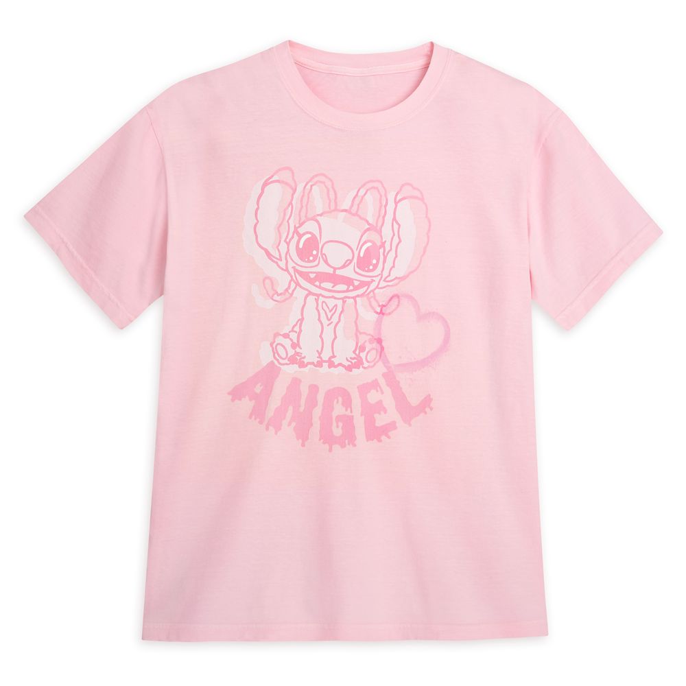 Angel Valentines Day T-Shirt for Adults  Lilo & Stitch Pink Official shopDisney