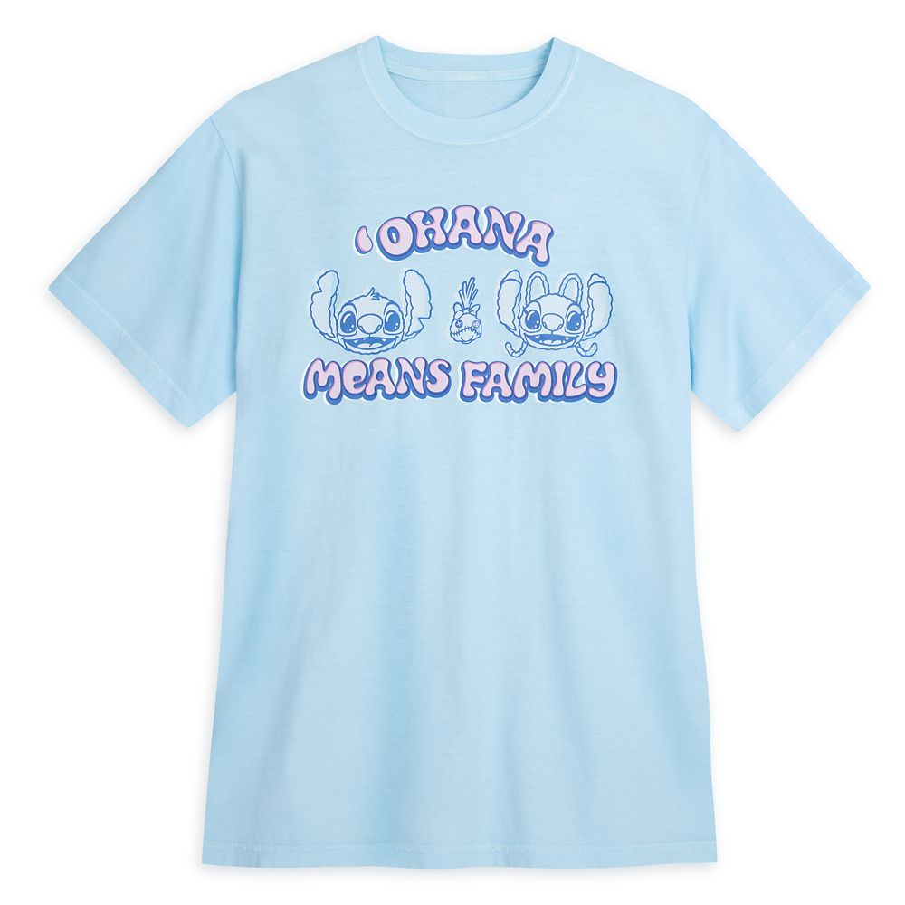 Stitch, Scrump and Angel T-Shirt for Adults  Lilo & Stitch  Light Blue Official shopDisney