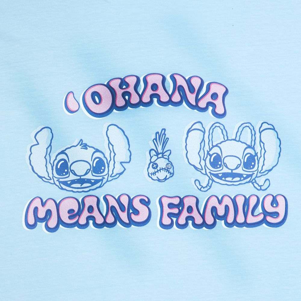 Stitch, Scrump and Angel T-Shirt for Adults &ndash; Lilo & Stitch &ndash; Light Blue