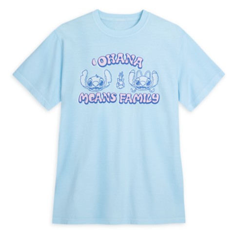 Футболки Disney Stitch, Scrump and Angel T-Shirt for Adults – Lilo & Stitch – Light Blue