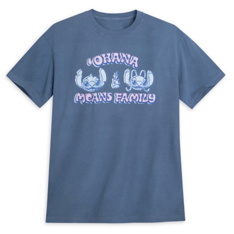 Футболки Disney Stitch, Scrump and Angel T-Shirt for Adults – Lilo & Stitch – Light Navy