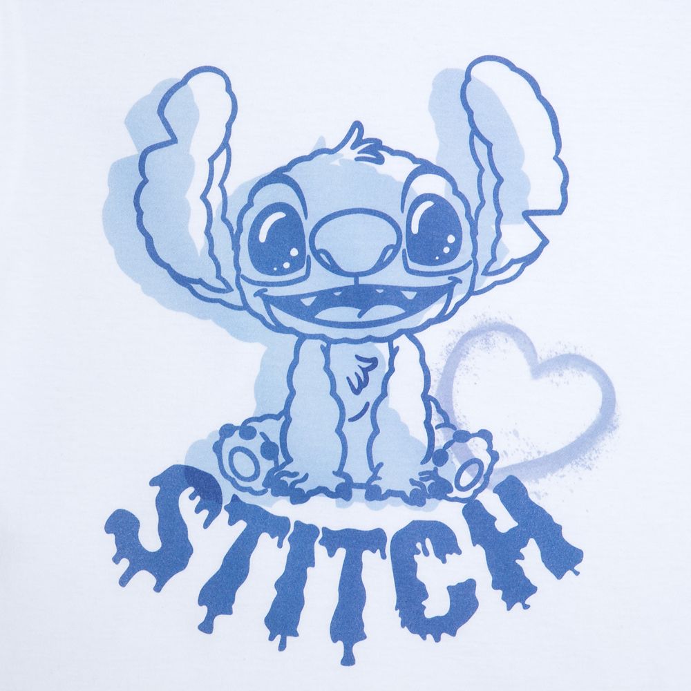 Stitch Valentine's Day T-Shirt for Adults - Lilo & Stitch - White