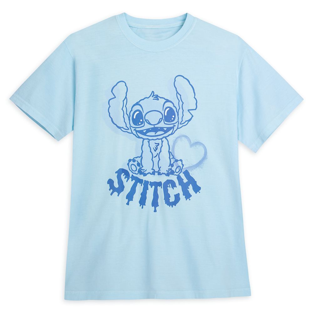 Stitch Valentines Day T-Shirt for Adults  Lilo & Stitch Light Blue Official shopDisney