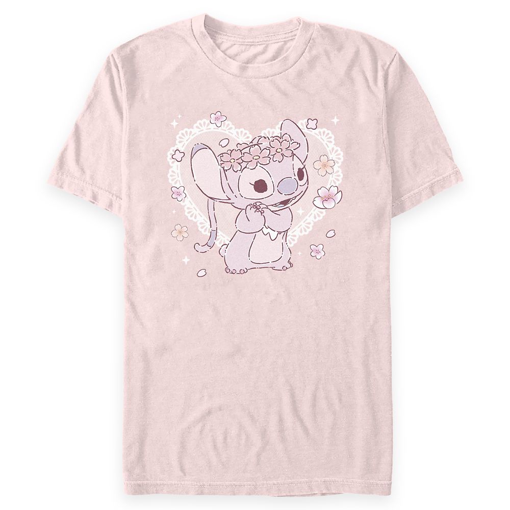 Angel Cherry Blossom T-Shirt for Adults Lilo & Stitch Official shopDisney