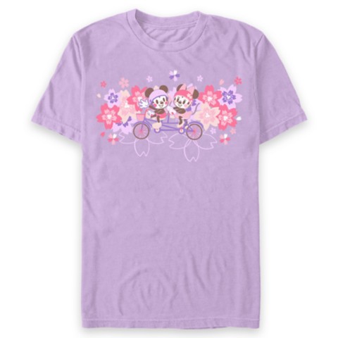 Футболки Disney Mickey and Minnie Mouse Cherry Blossom T-Shirt for Adults