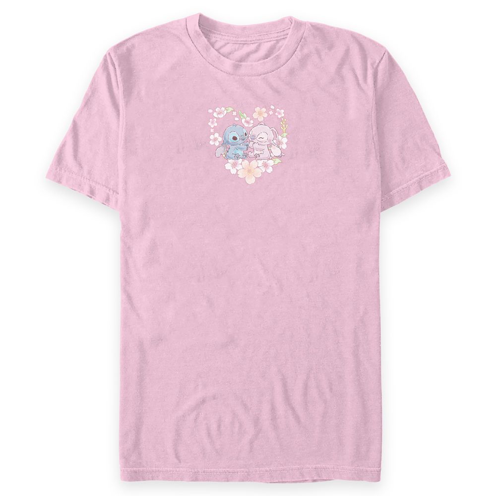 Stitch and Angel Cherry Blossom T-Shirt for Adults Lilo & Stitch Official shopDisney