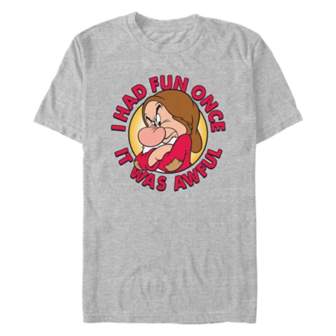 Футболки Disney Grumpy T-Shirt for Adults – Snow White and the Seven Dwarfs