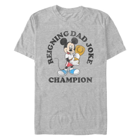 Мужские футболки Disney Mickey Mouse ''Reigning Dad Joke Champion'' T-Shirt for Men