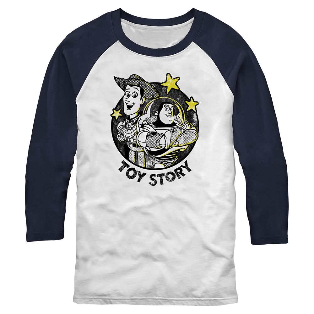 Woody and Buzz Lightyear Raglan Long Sleeve T-Shirt for Adults – Toy Story