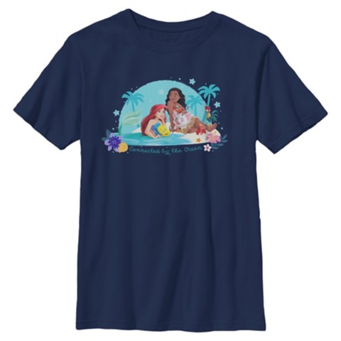 Детские футболки Disney Ariel and Moana ''Connected by the Ocean'' T-Shirt for Kids – Disney Princess