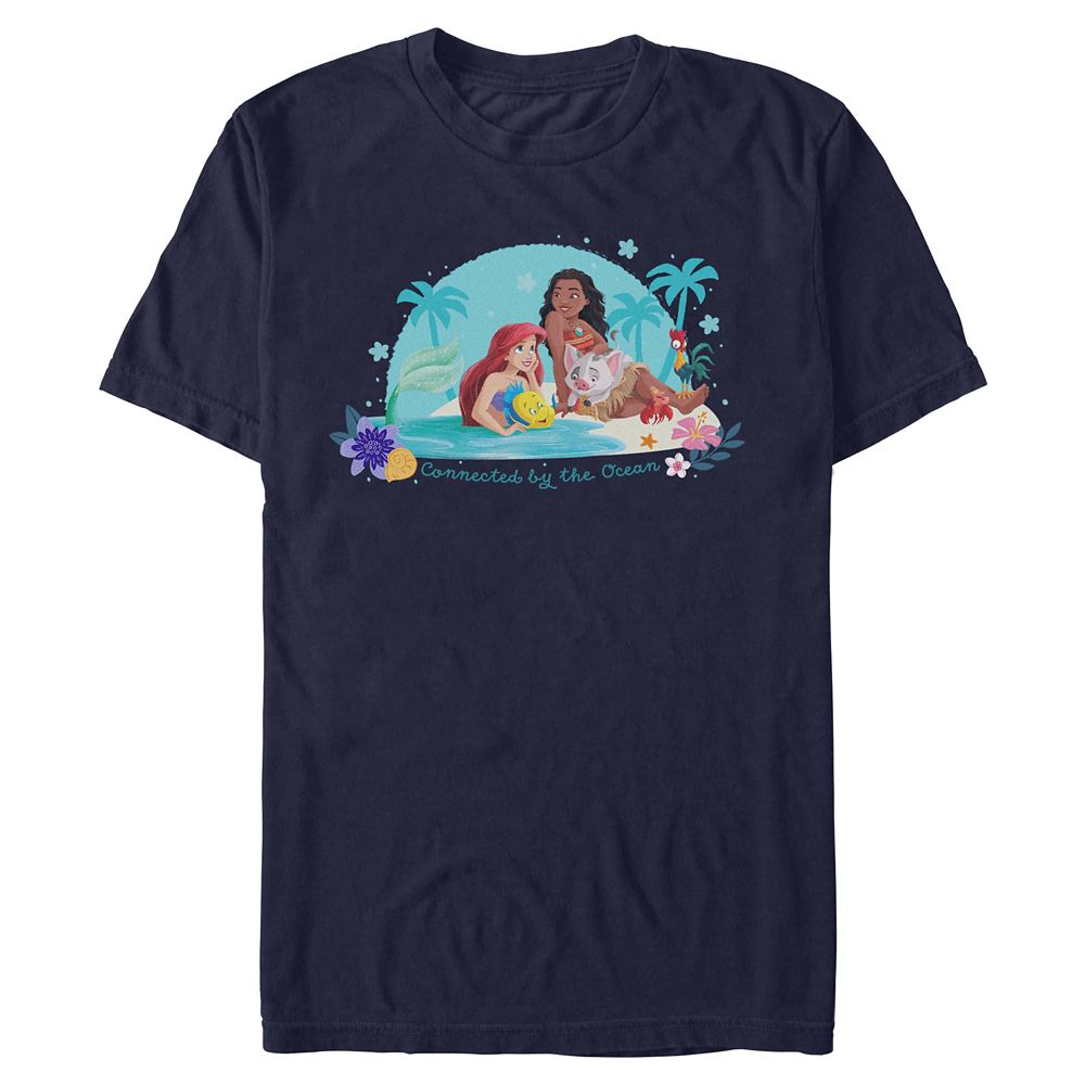 Ariel and Moana ''Connected by the Ocean'' T-Shirt for Adults – Disney Princess