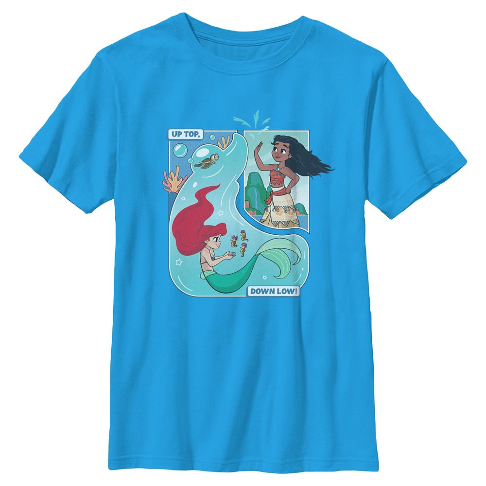 Ariel and Moana ''Up Top, Down Low!'' T-Shirt for Kids – Disney Princess