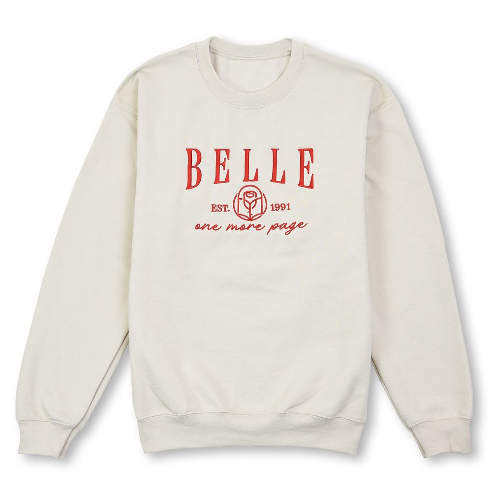 Belle Embroidered Pullover Sweatshirt for Women – Beauty and the Beast