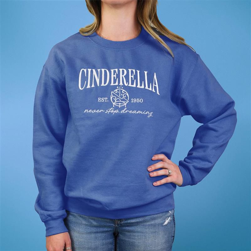 Cinderella Embroidered Pullover Sweatshirt for Women