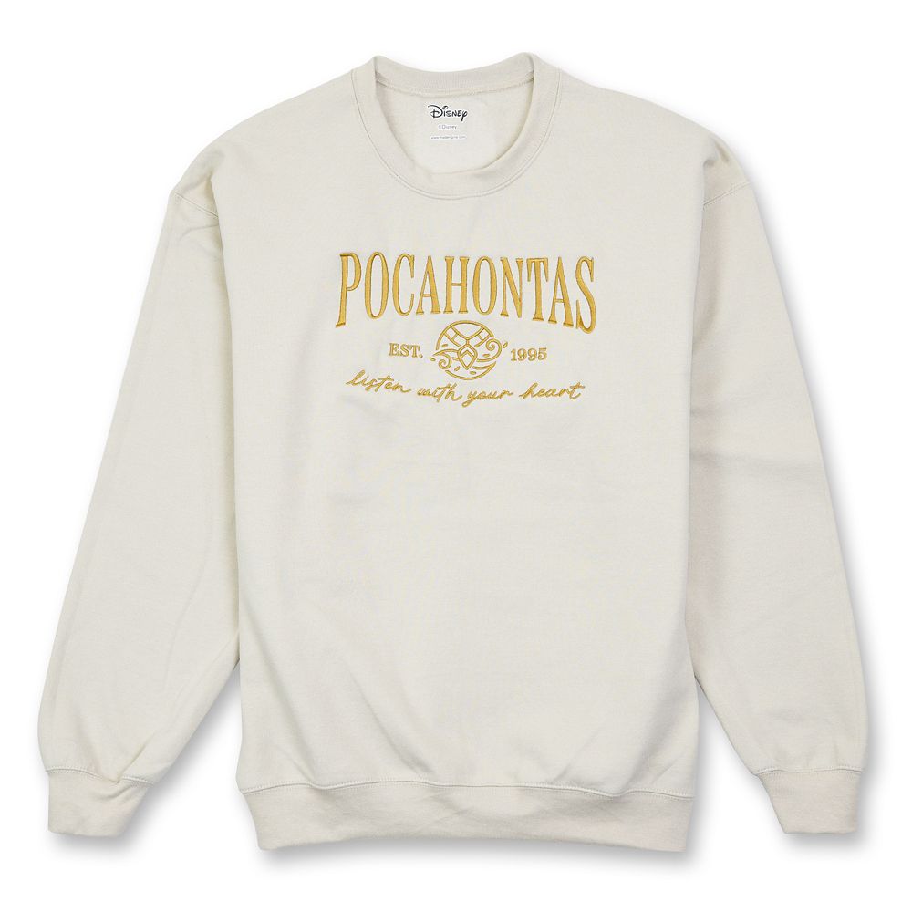 Pocahontas Embroidered Pullover Sweatshirt for Women