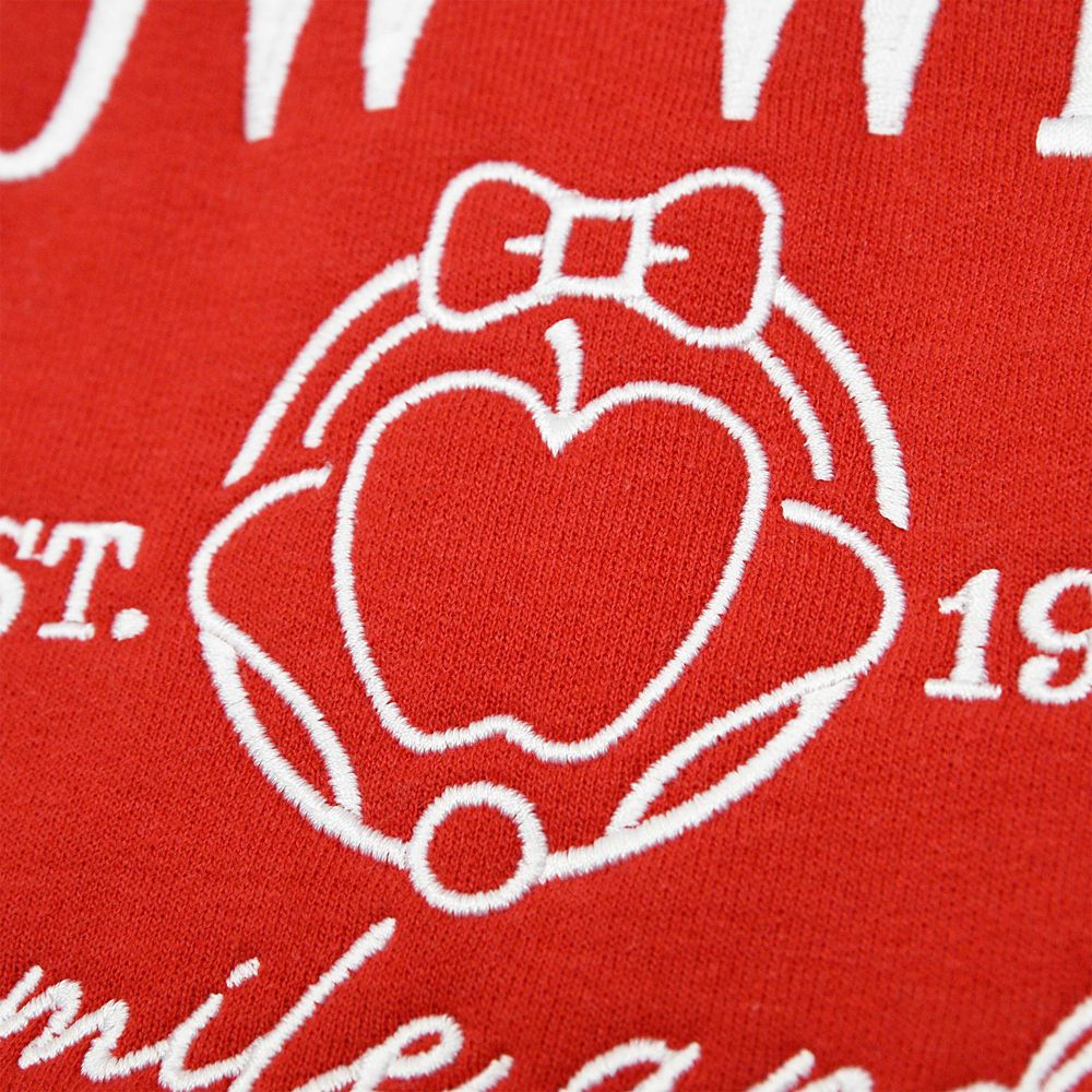 Snow White Embroidered Pullover Sweatshirt for Women