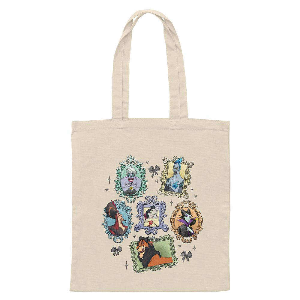 Disney Villains Portraits Bows Canvas Tote