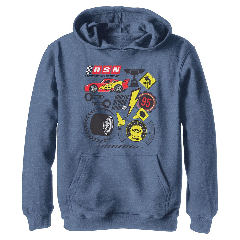 Lightning McQueen Insignia Pullover Hoodie for Adults – Cars