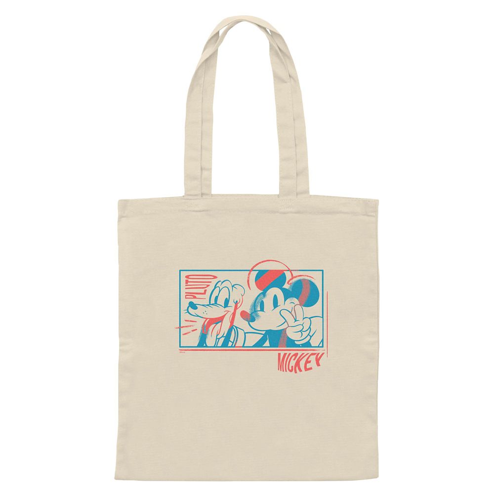 Mickey Mouse and Pluto Pop Art Canvas Tote Official shopDisney