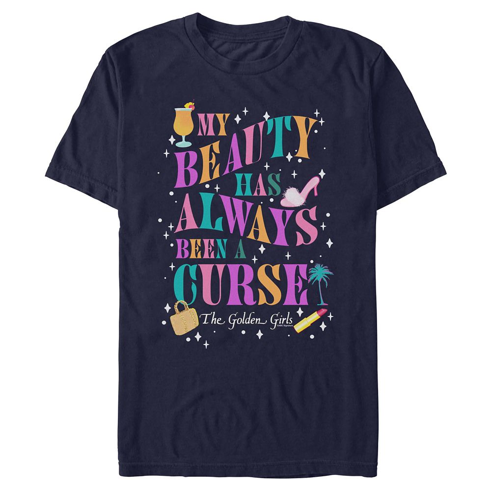 The Golden Girls ''My Beauty Has Always Been a Curse'' Black T-Shirt for Adults
