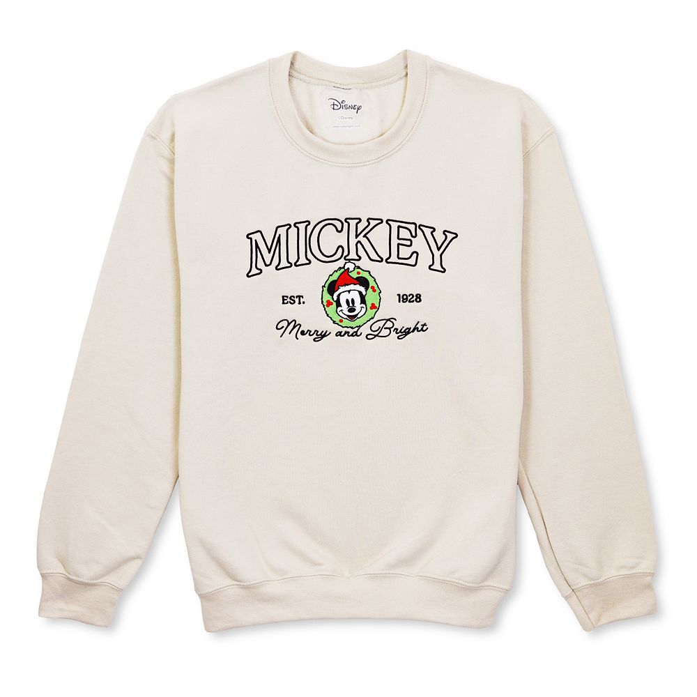 Santa Mickey Mouse Holiday Pullover Sweatshirt for Adults Official shopDisney